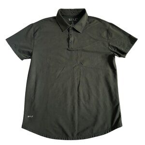 BYLT Mens Lux Polo Shirt XL Dark Olive Premium Basics Short Sleeve